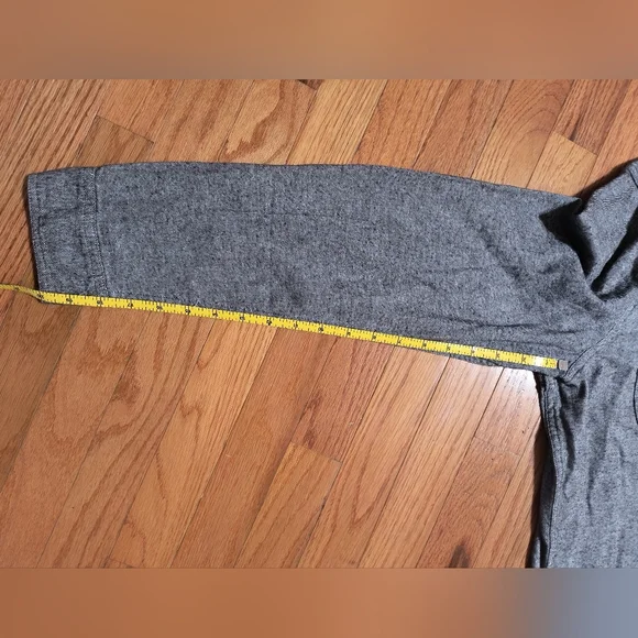 NWT Sonoma the Super Soft Flannel button down shirt, men's medium, gray - Picture 9 of 13